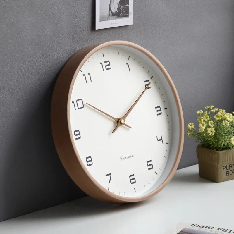 Nordic European Style Wooden Wall Clock