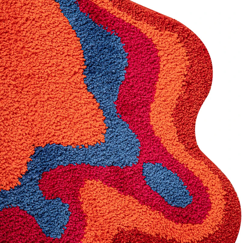 70s Retro Psychedelic Groovy Tufted Rug SkandiShop