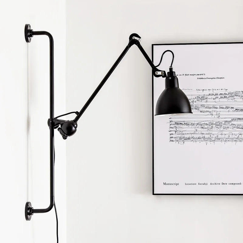 RetroGlow Long Arm Wall Lamp