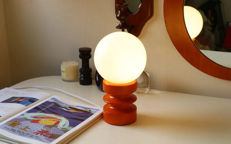 Bauhaus Bloom Vintage Glass Table Lamp - Nordic Minimalist Design