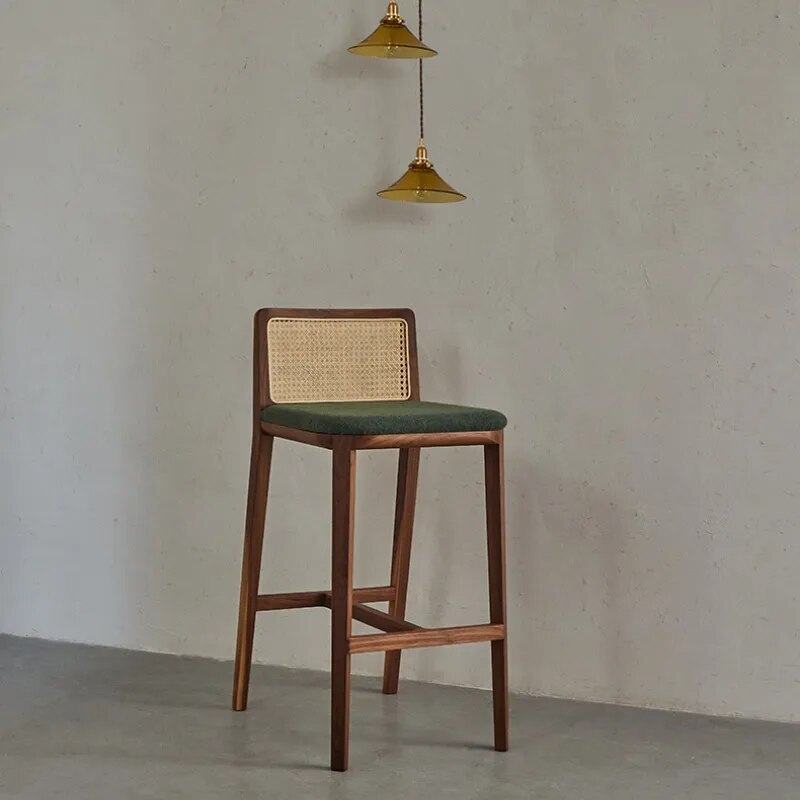 Emika Rattan Solid Bar Stools