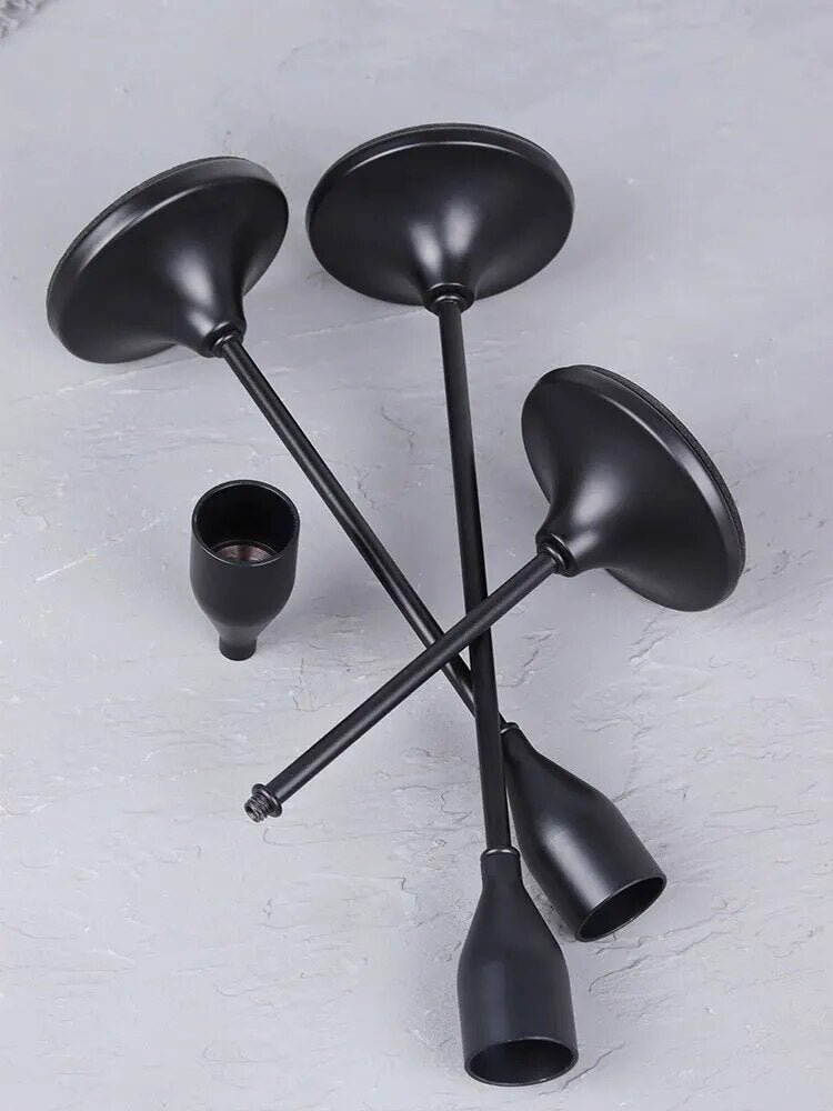 SkandiShop Set European Style Metal Candle Holders