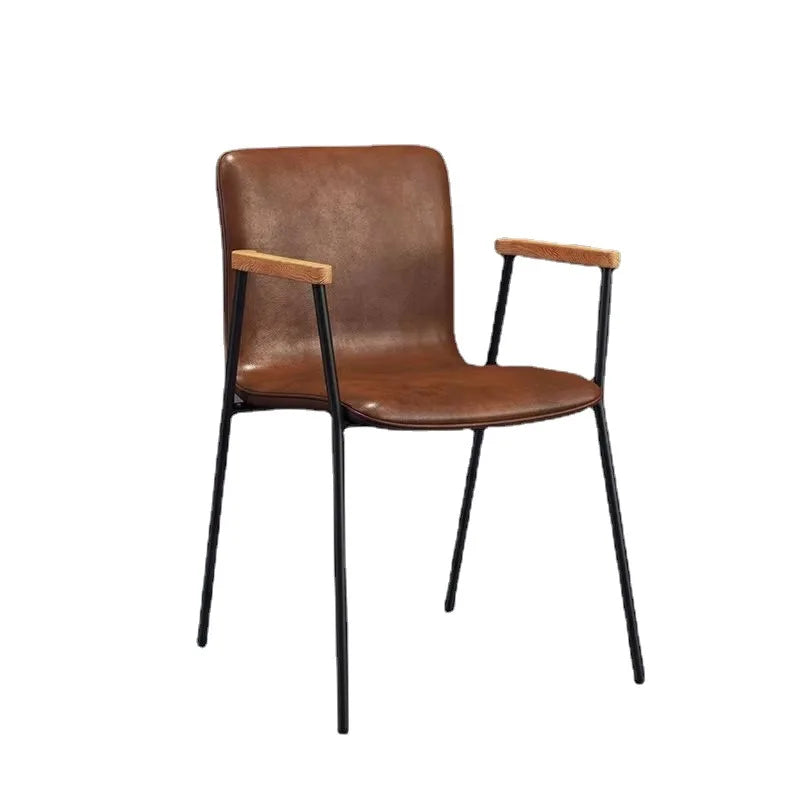 Premium Scandinavian Leather Dining Chairs - Modern Nordic Design