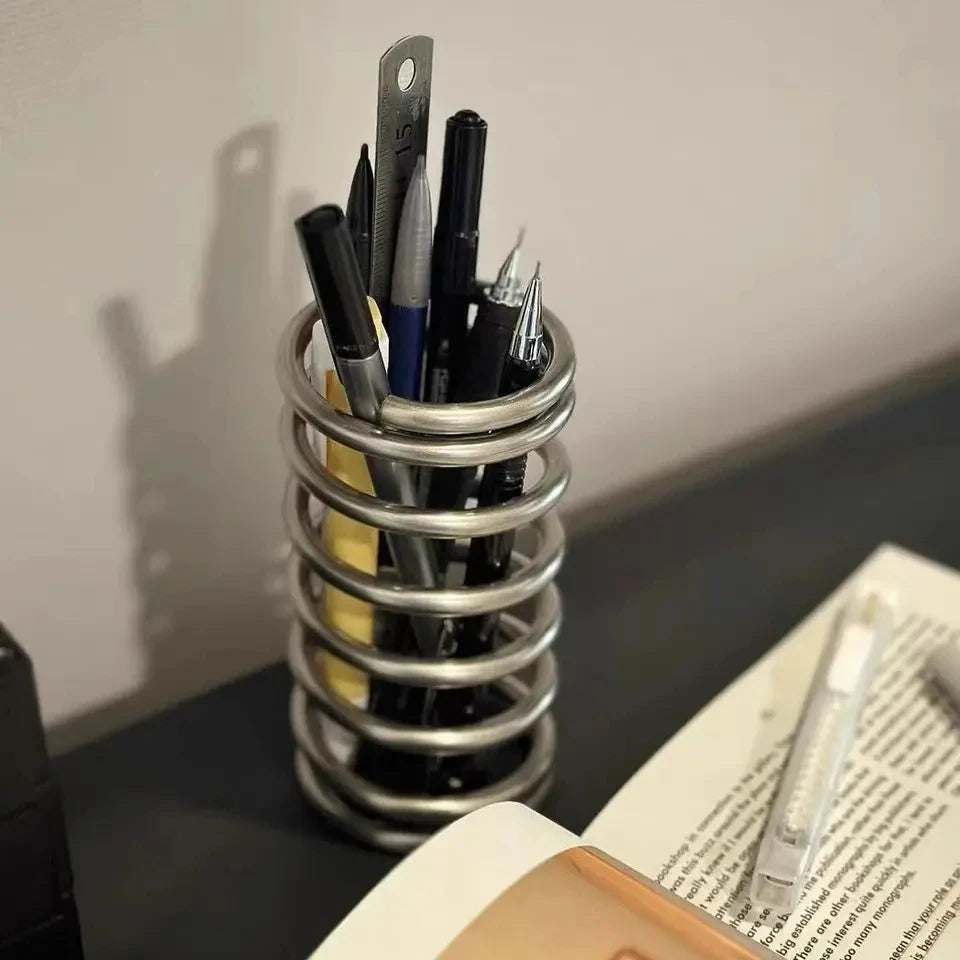 SleekSteel Toothbrush & Makeup Holder