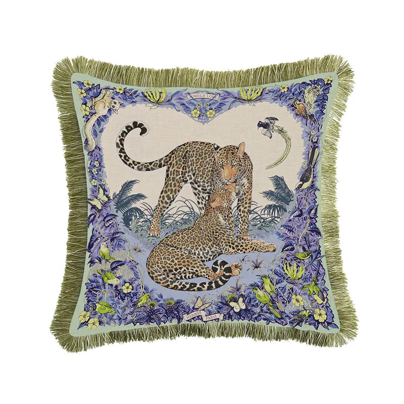 Luxe Jungle Velvet Cushion Cover