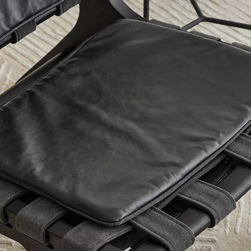 SkandiShop Retro Solid Wood Leather Saddle Chair