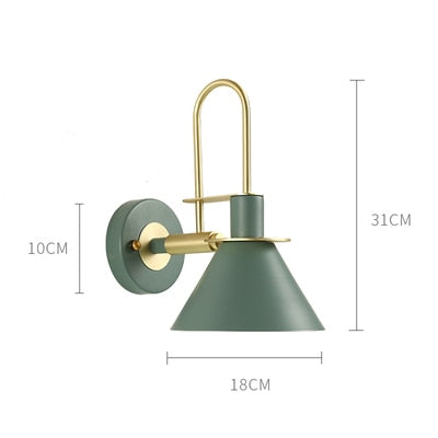 SkandiShop Modern Wall Lamp Industrial Iron Wall Lamps For Living Room Bedroom Nordic Bedside Wall Light E27