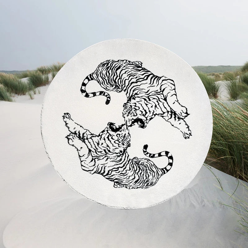SkandiShop Fighting Tigers Rug 양탄자