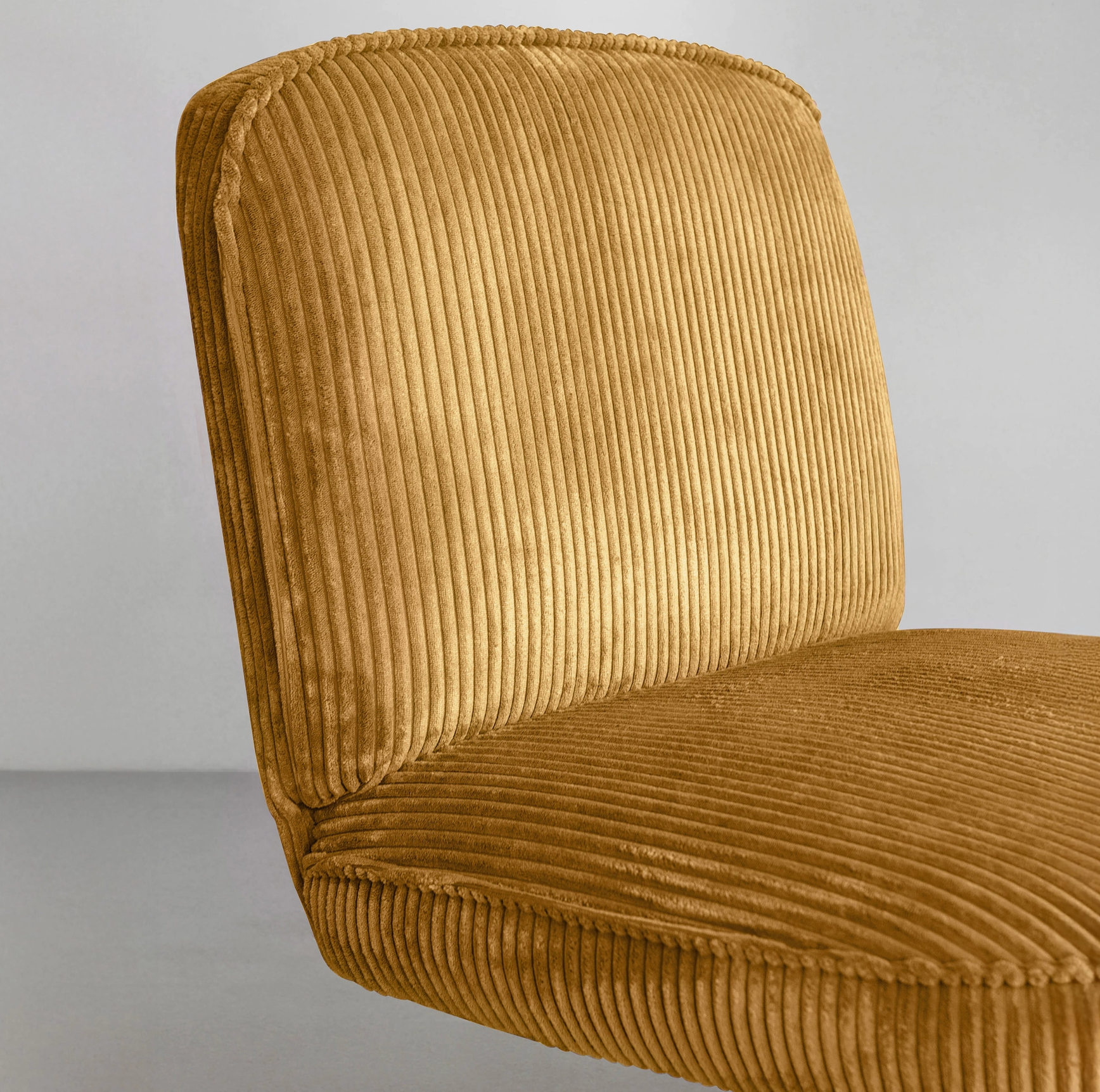 Corduroy Swivel Armchair – Saffron