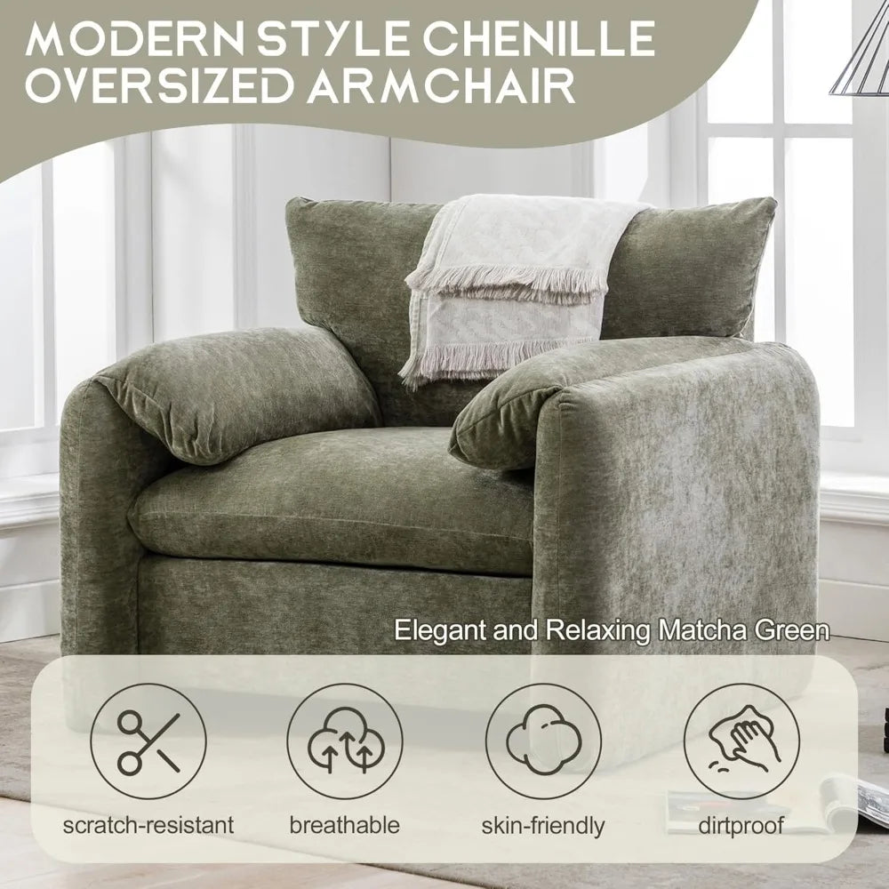 Cozy Chenille Oversized Armchair
