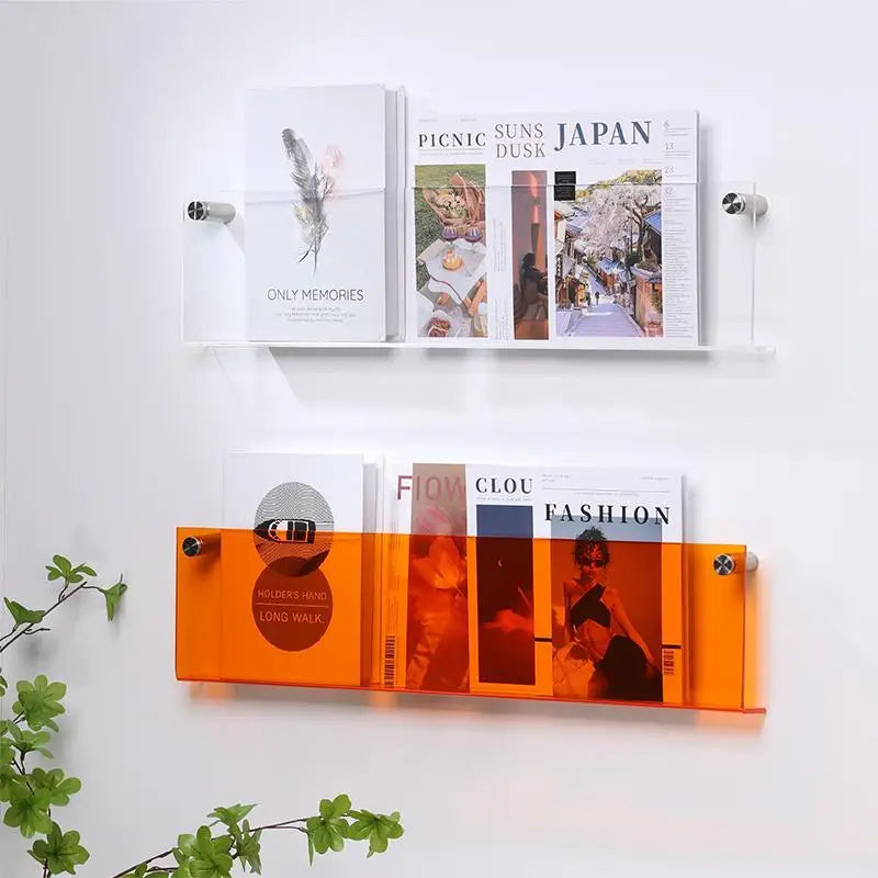 PrismGlow Acrylic Wall Mount Literature Organizer