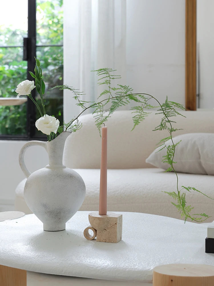 SkandiShop Milan Marble candle holder