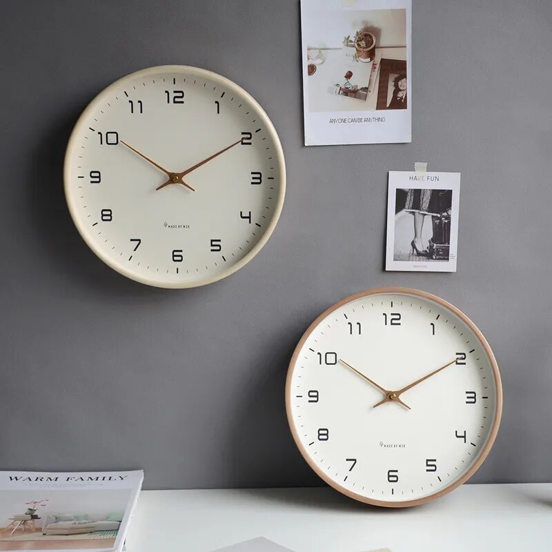 Nordic European Style Wooden Wall Clock