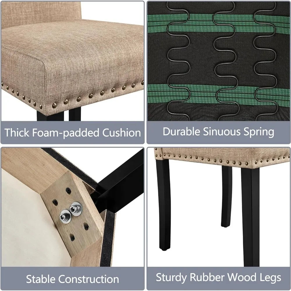 Dining Chairs Set of 6 Upholstered Chairs