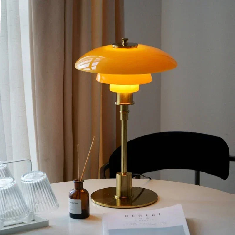 Danish Designer Nordic Glass Desk Lamp – Retro Luxurious LED Table Lamp