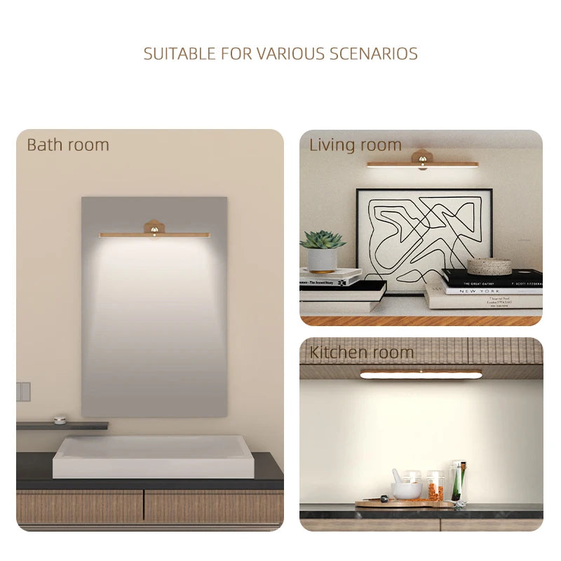 LuminaWood LED Mirror Front Night Light