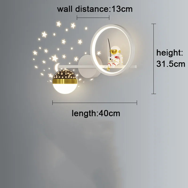 Modern Children Wall Light - Star Dimming LED Fixture
