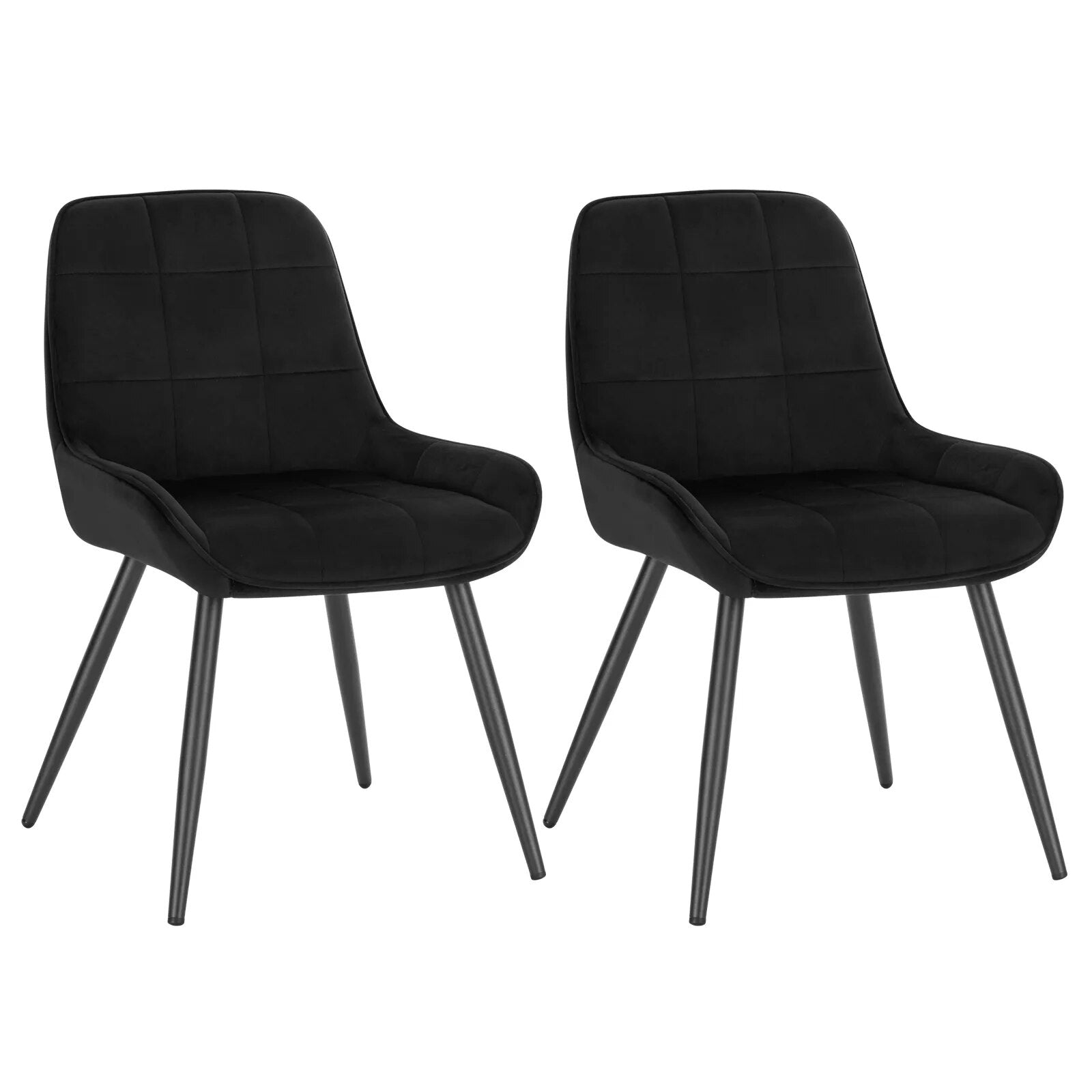 SkandiShop 2PCS/SET Velvet Dining Chairs