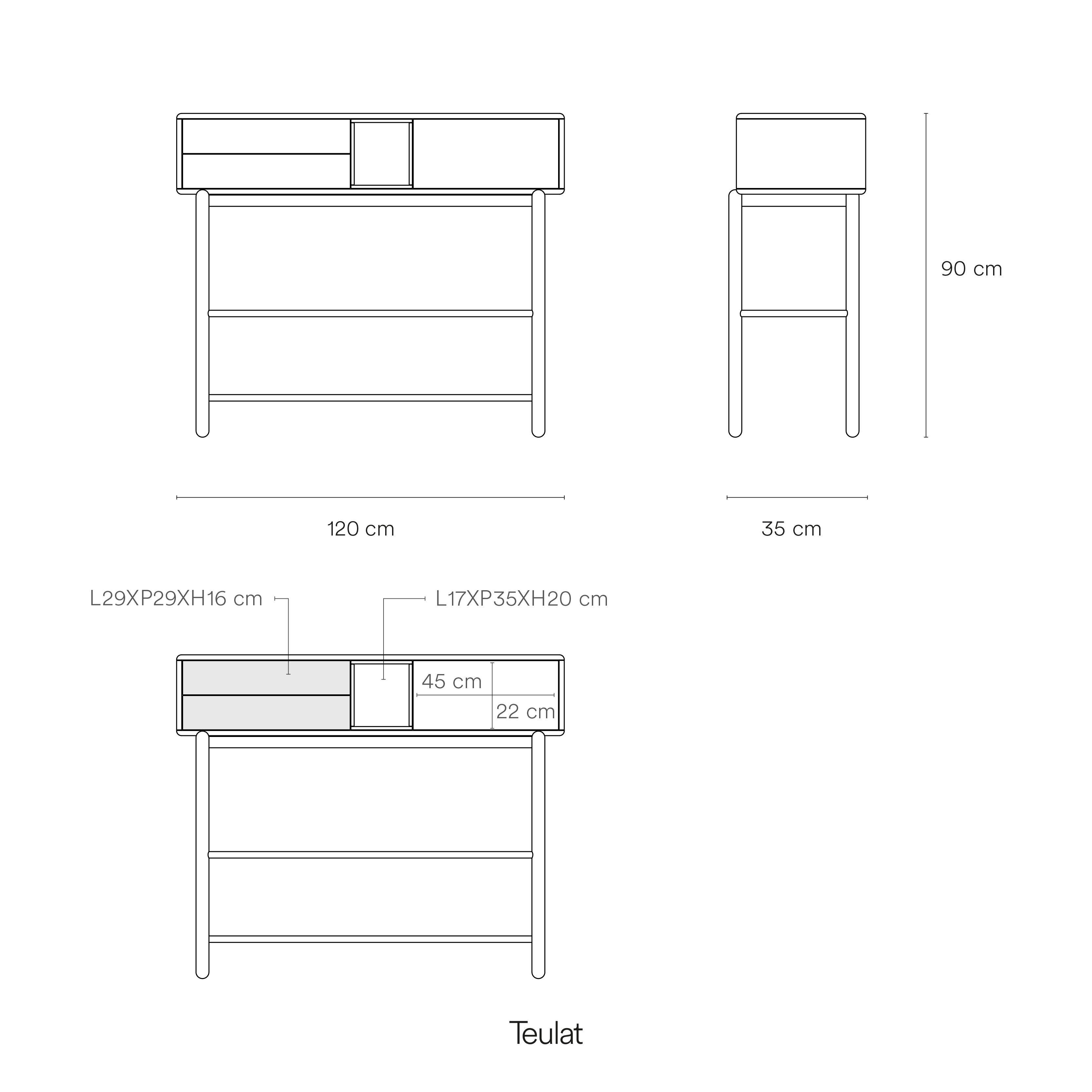 Console Corvo 1D2Dr Cream