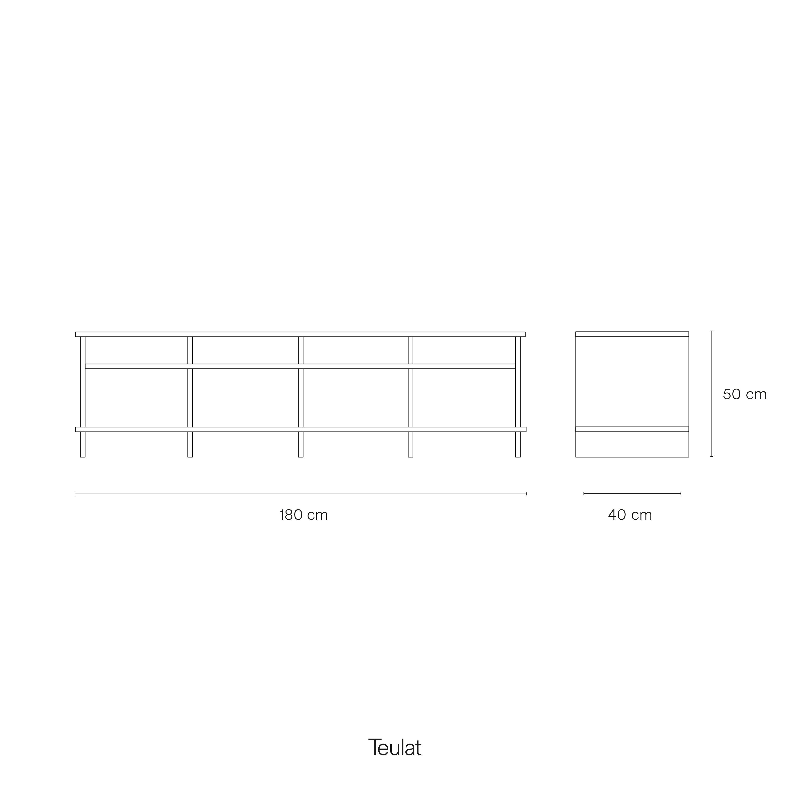INARI TV Cabinet 180cm in Brick by Teulat