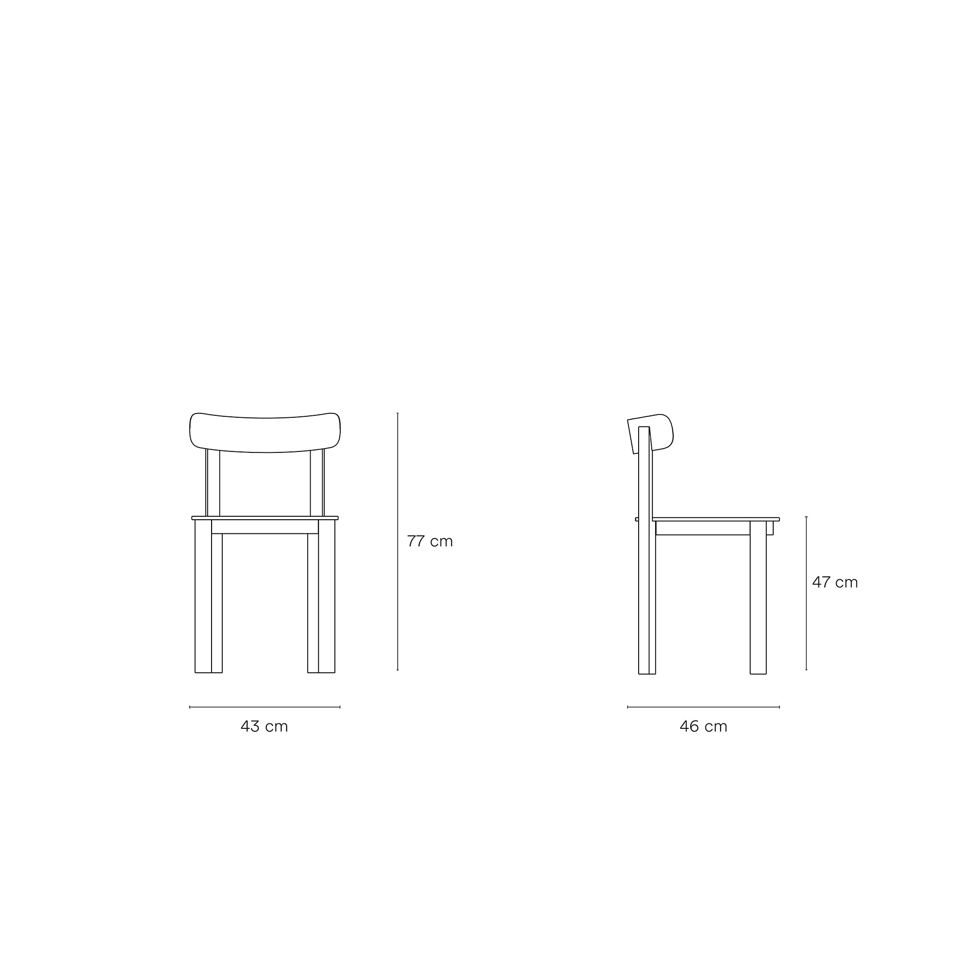 Chair Nara Black (2 Pieces Per Box)