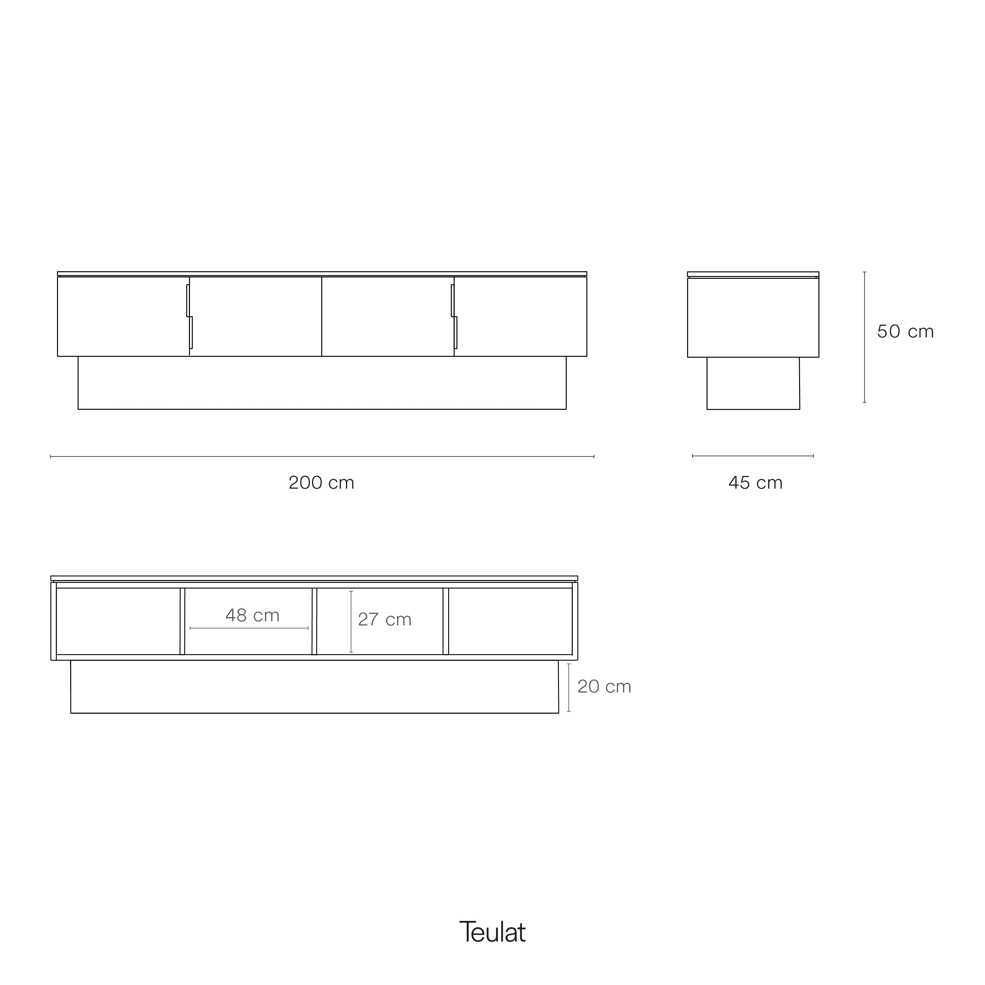 Tv Cabinet Totem 4D Anthracite Gray
