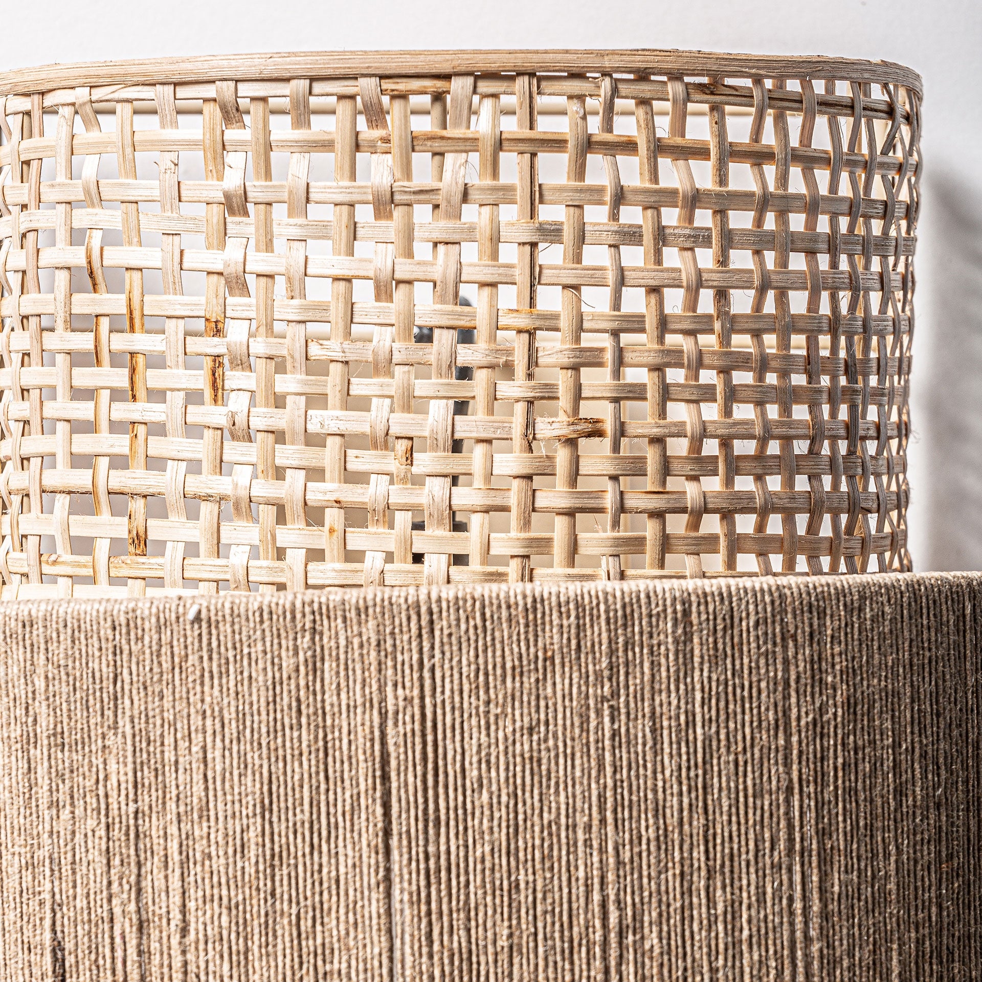 Kaola Artisan Wall Lamp - Jute & Iron Boho Lighting ( available for pre order)
