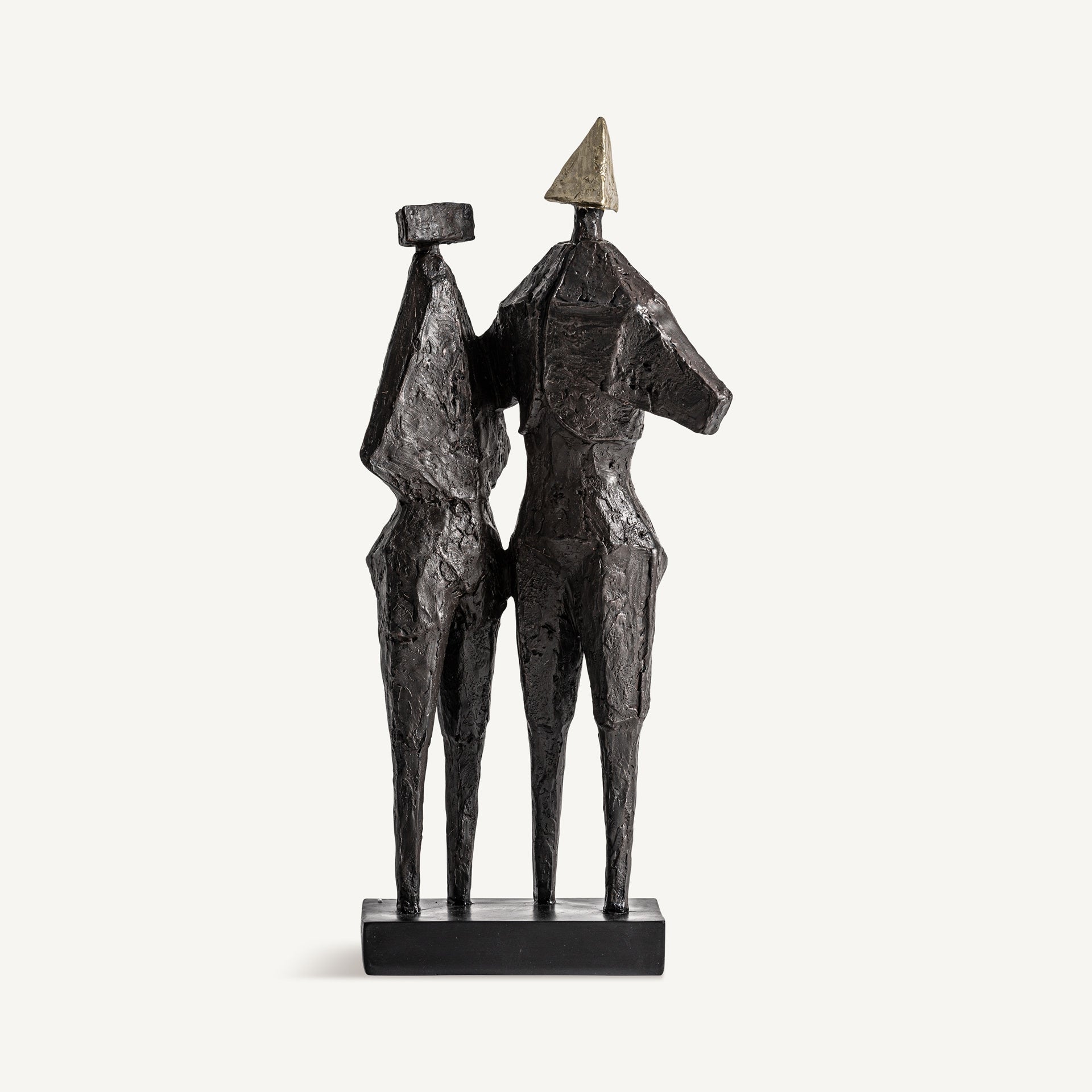 Vanny Abstract Black Resin Decorative Figure - 49cm Modern Sculpture
