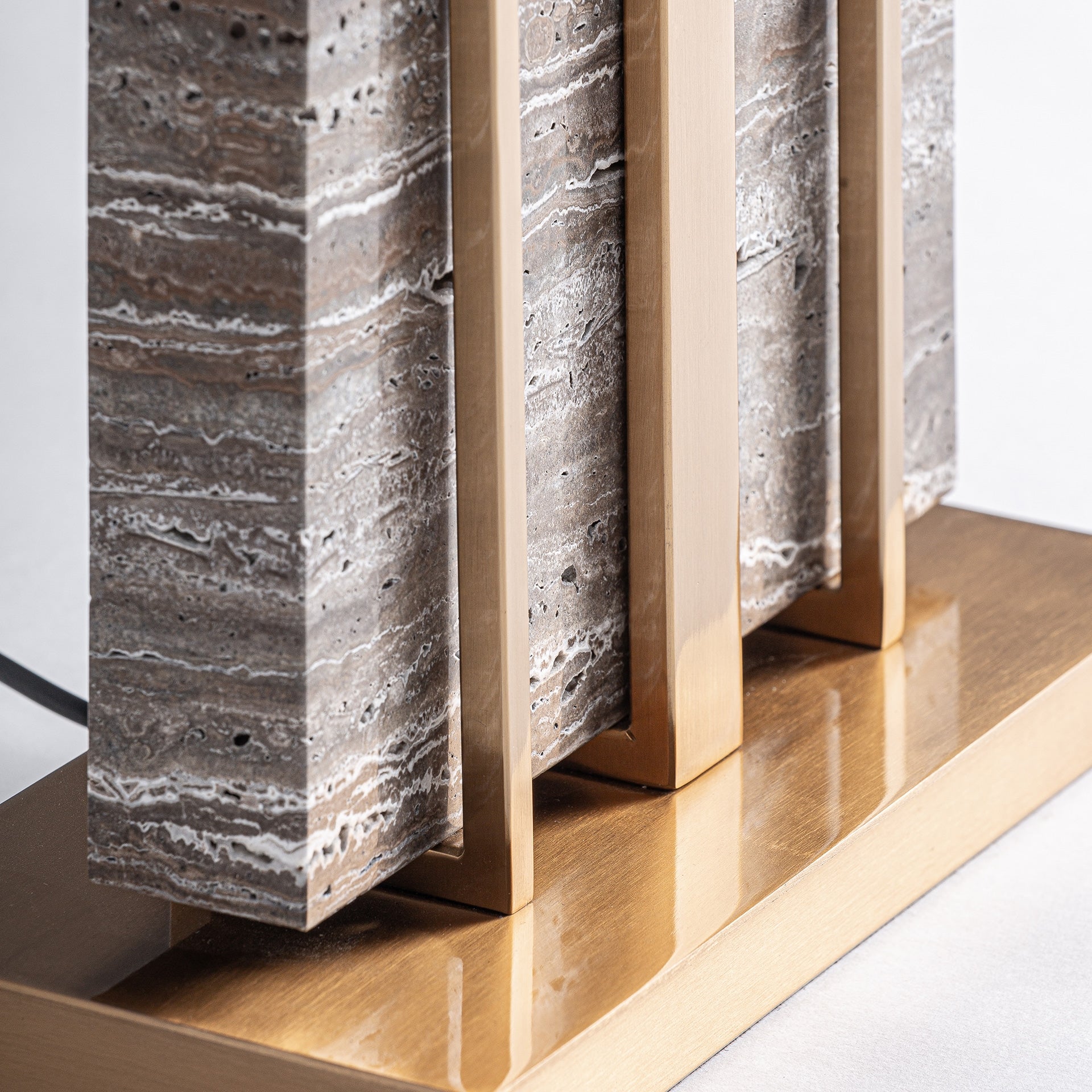 Gia Marble & Gold Table Lamp – Contemporary, 66 cm