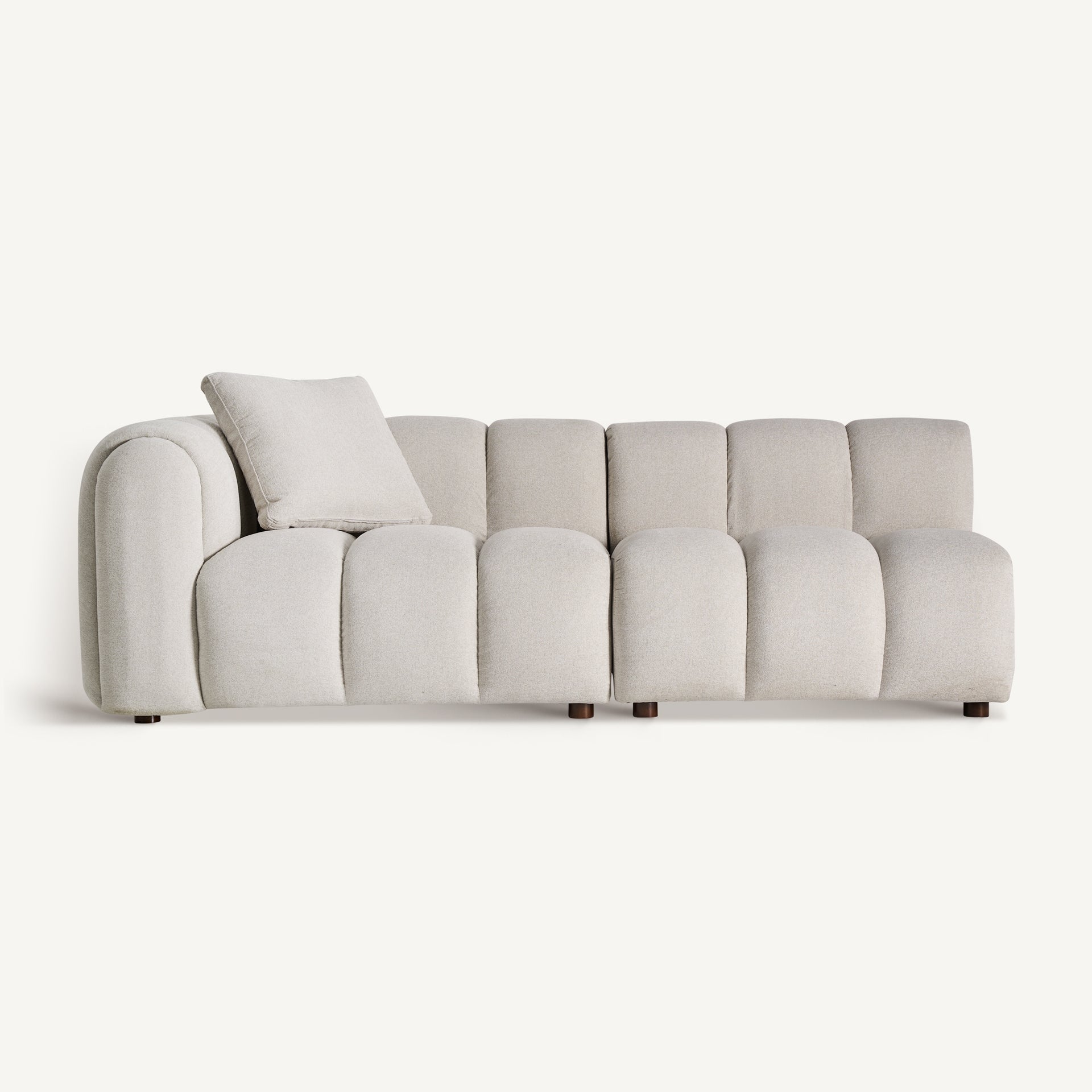 Central Sofa Module - Grey Polyester Modular Seating
