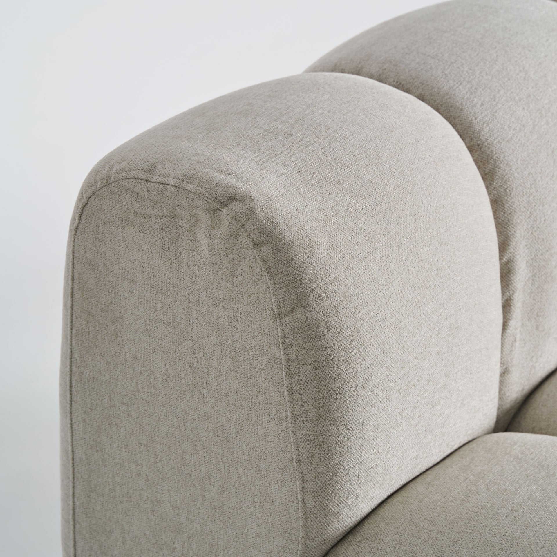 Central Sofa Module - Grey Polyester Modular Seating