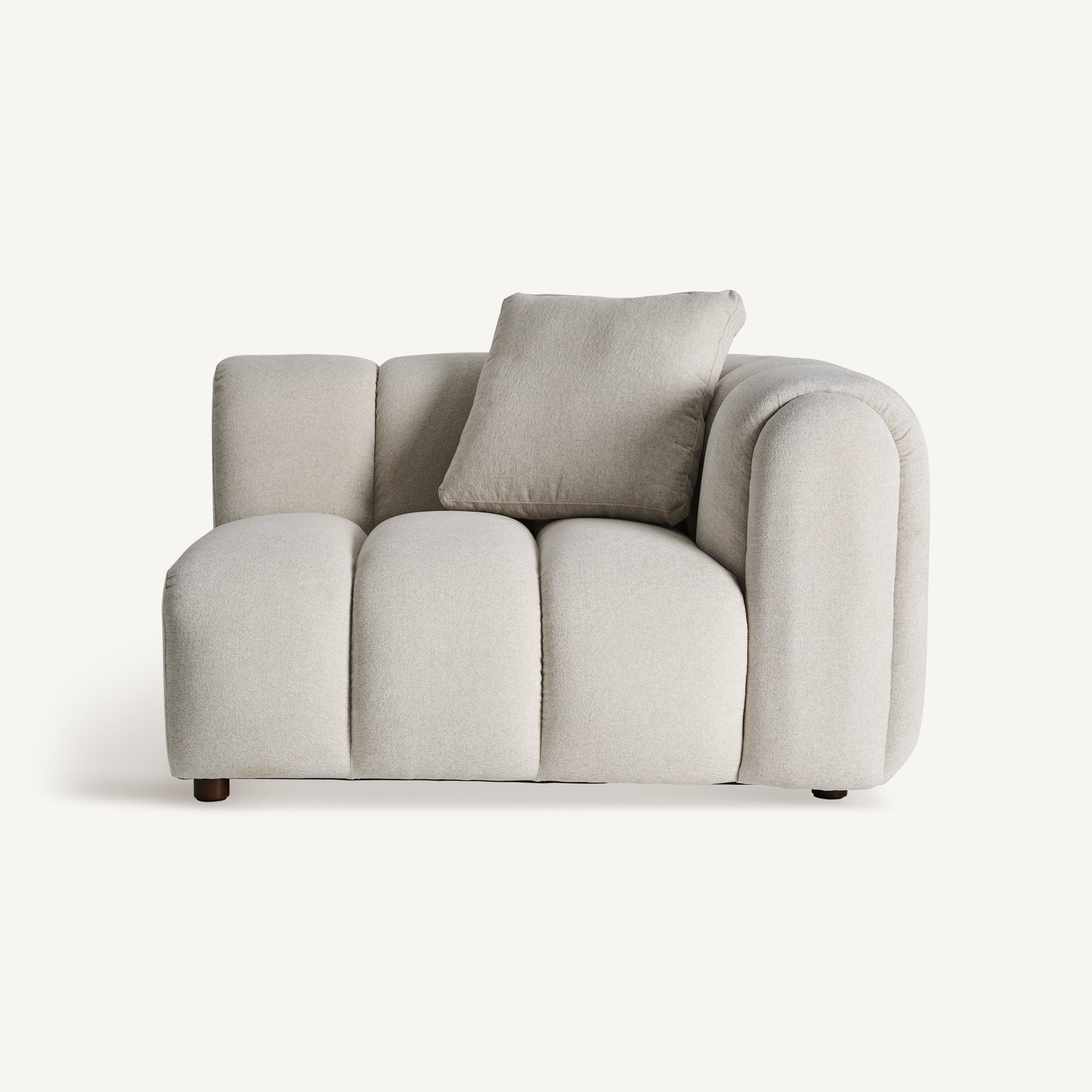 Dortan Grey Corner Sofa Module - Modern Modular Seating