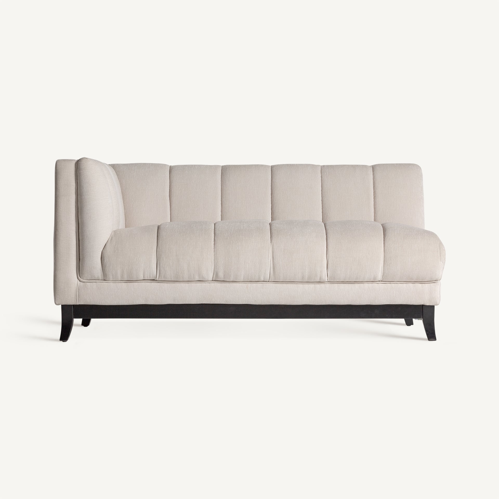 Luttach Corner Sofa Module - Art Deco Black & Off-White 148cm
