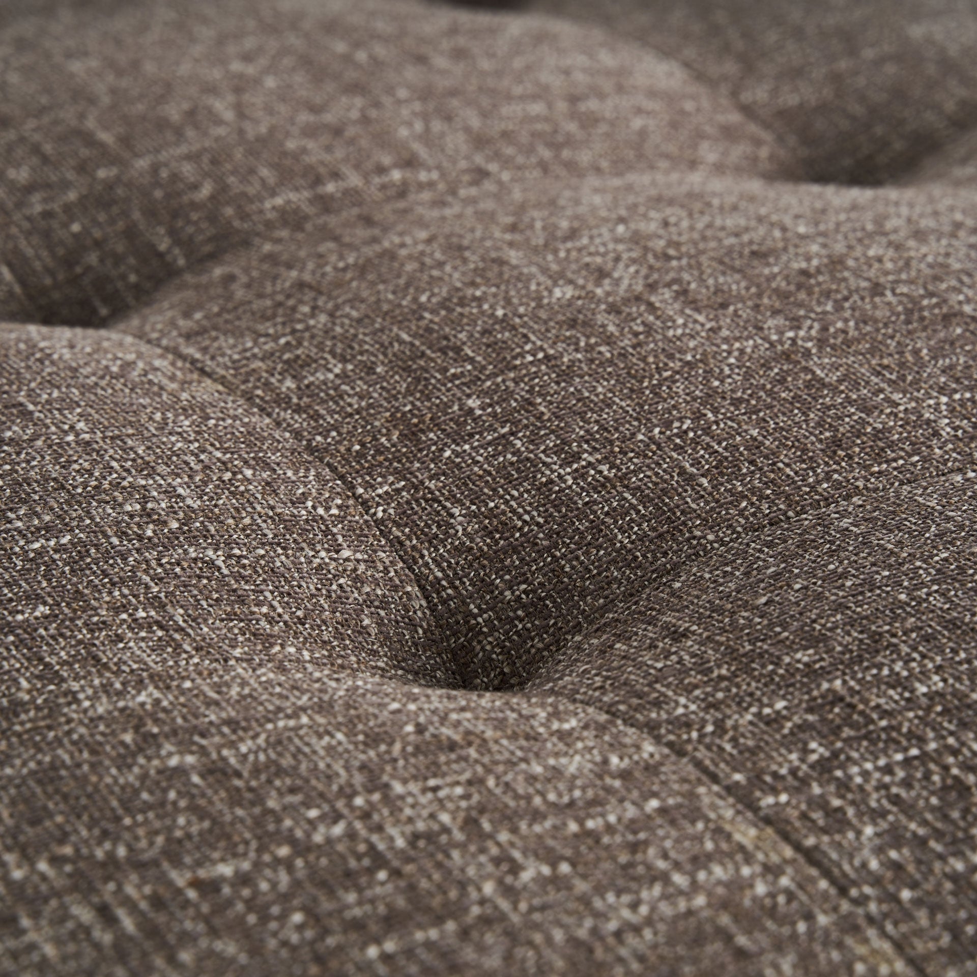 Aspach Upholstered Pouf - Speckled Brown Pine Wood Ottoman 124cm