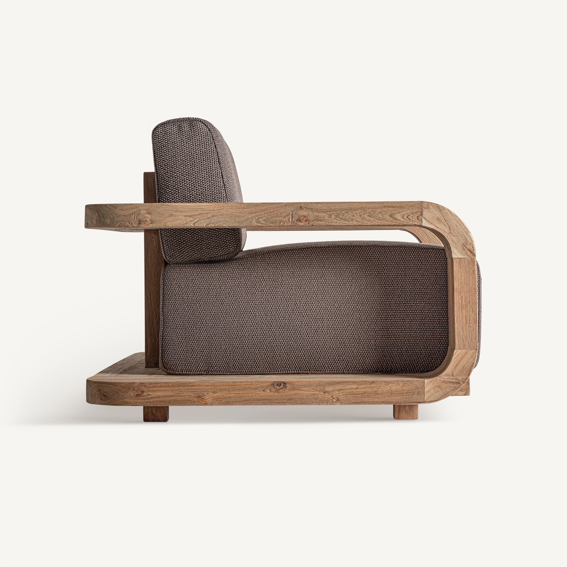 Corba Sculptural Wood Armchair - Curved Organic Design