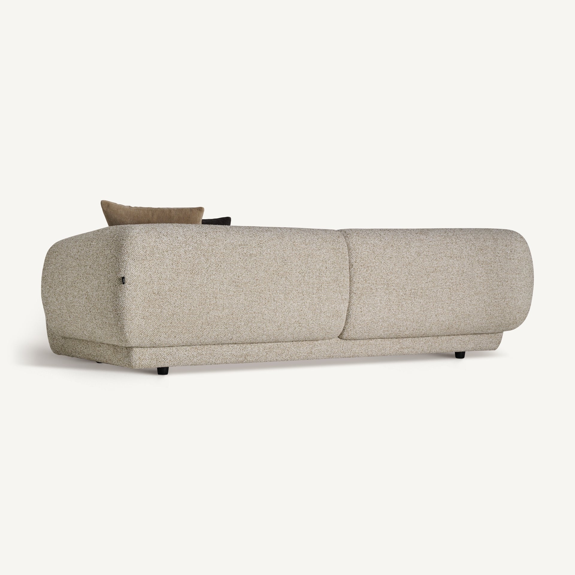 Izeronore Beige Linen Sofa with Larch Wood Frame - 262cm