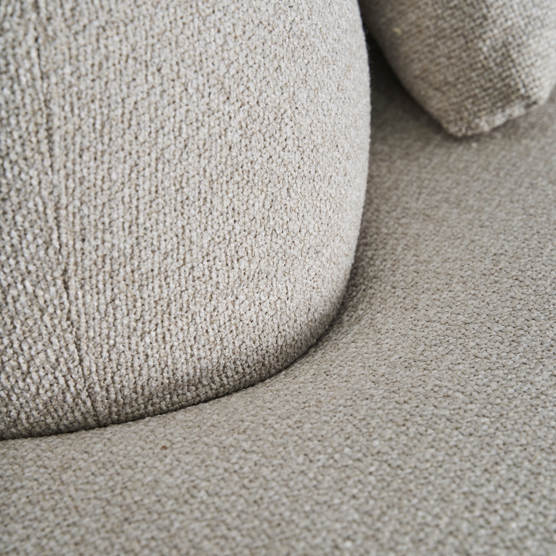 Brenod Off-White Modular Corner Sofa with Larch Wood Frame