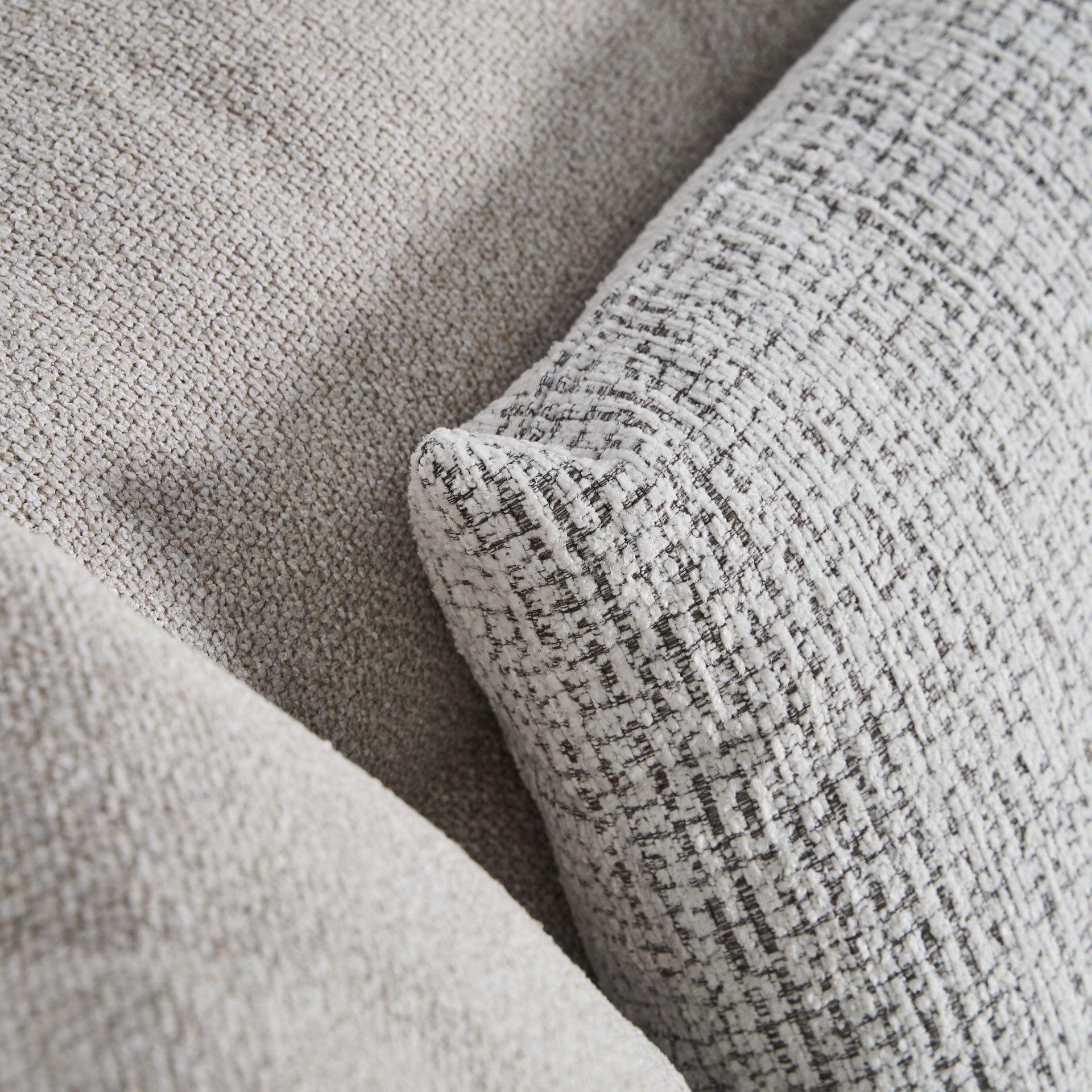 Brenod Off-White Modular Corner Sofa with Larch Wood Frame