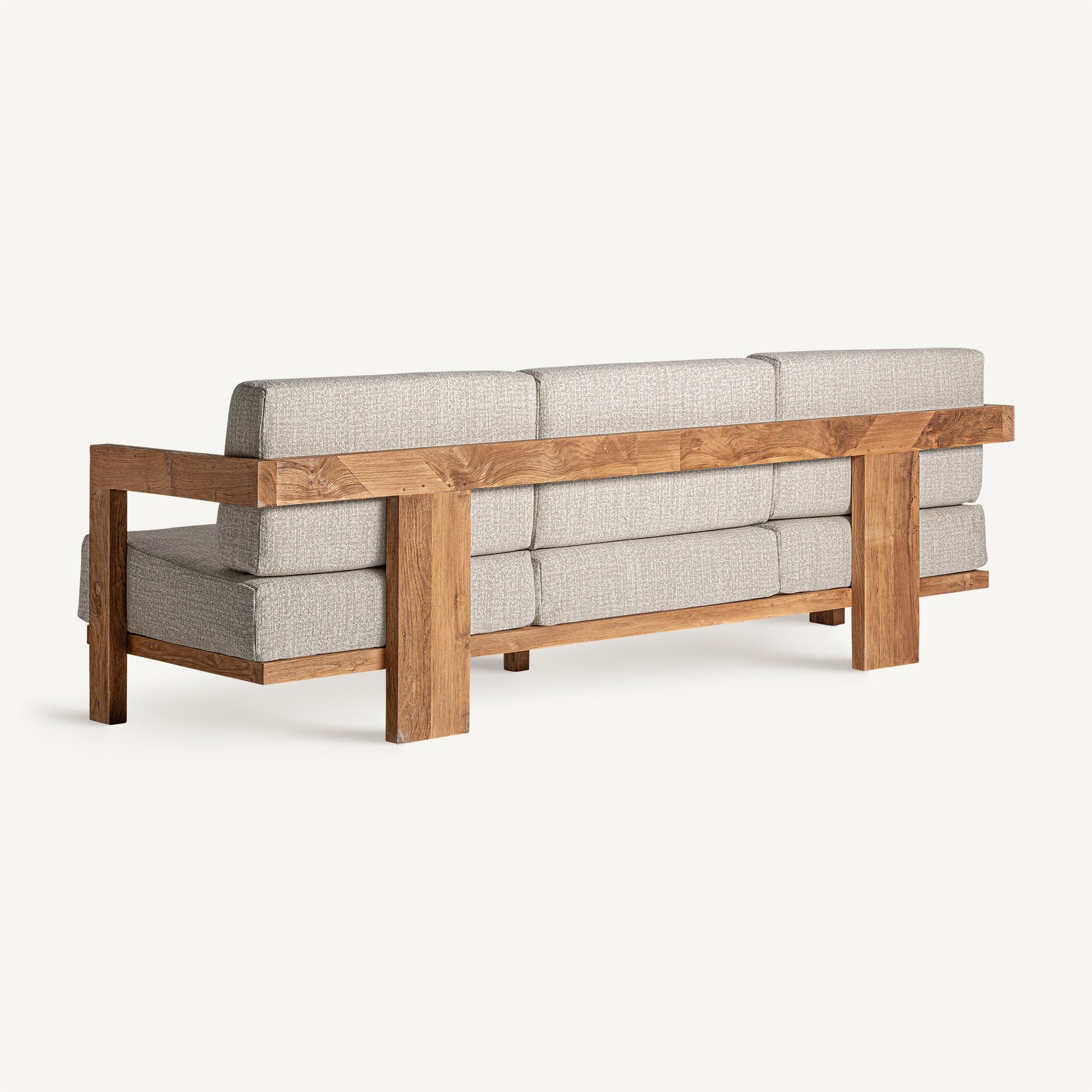 Testa Sofa - Recycled Teak & White Polypropylene Sofa 240cm
